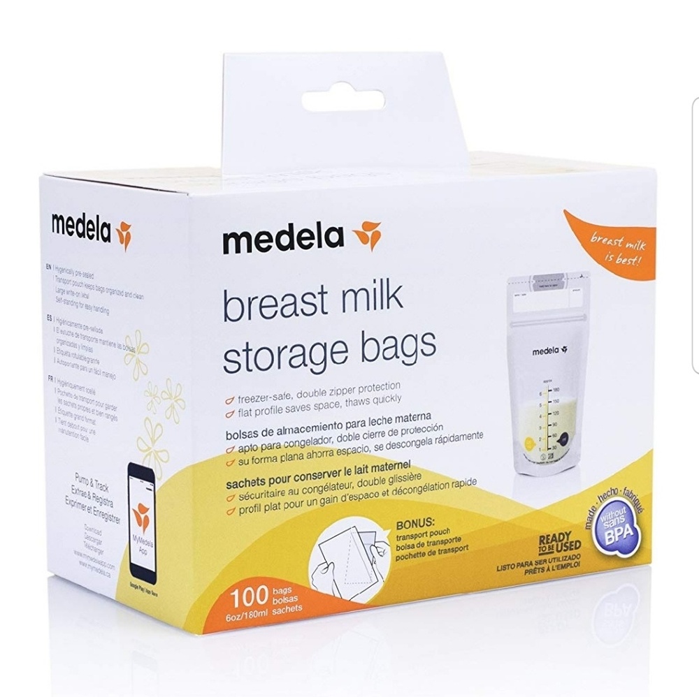 Breast milk storage bags